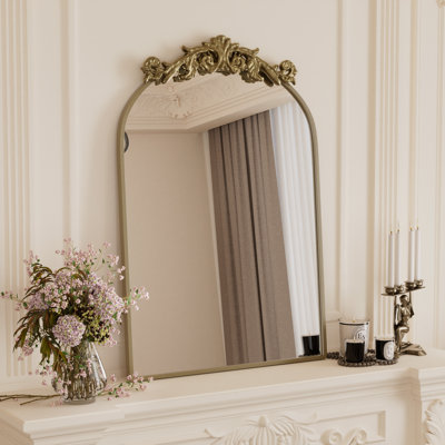 Miroir mural arqué antique pour salon et entrée