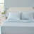 Martha Stewart Stripe Cotton Percale Blue Sheet Set-116668764-115629656