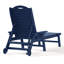 Chaise longue d'extérieur inclinable en poly avec roues et porte-gobelet Brighton (ensemble de 2)-120837544-120881935