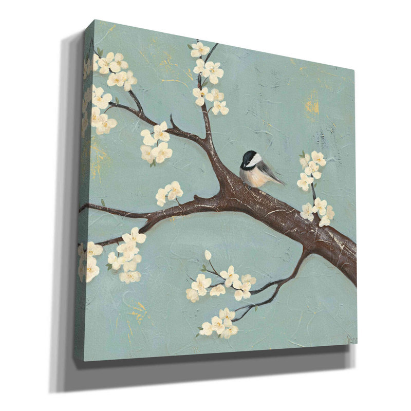 «Chickadee And Dogwood II», impression sur toile tendue, H 37 po x l 37 po x P 1,5 po