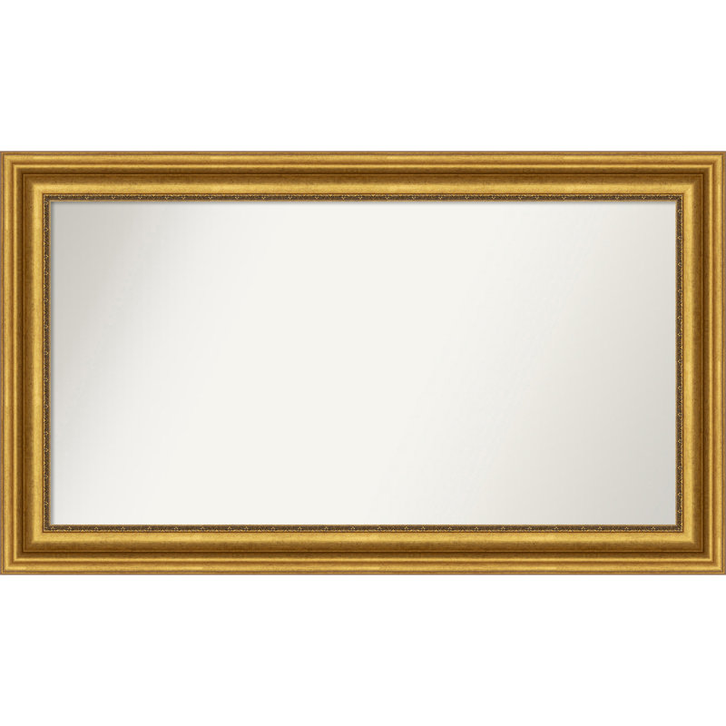 Miroir de salle de bain Jashawna, 26,75 po x 45,75 po, Doré
