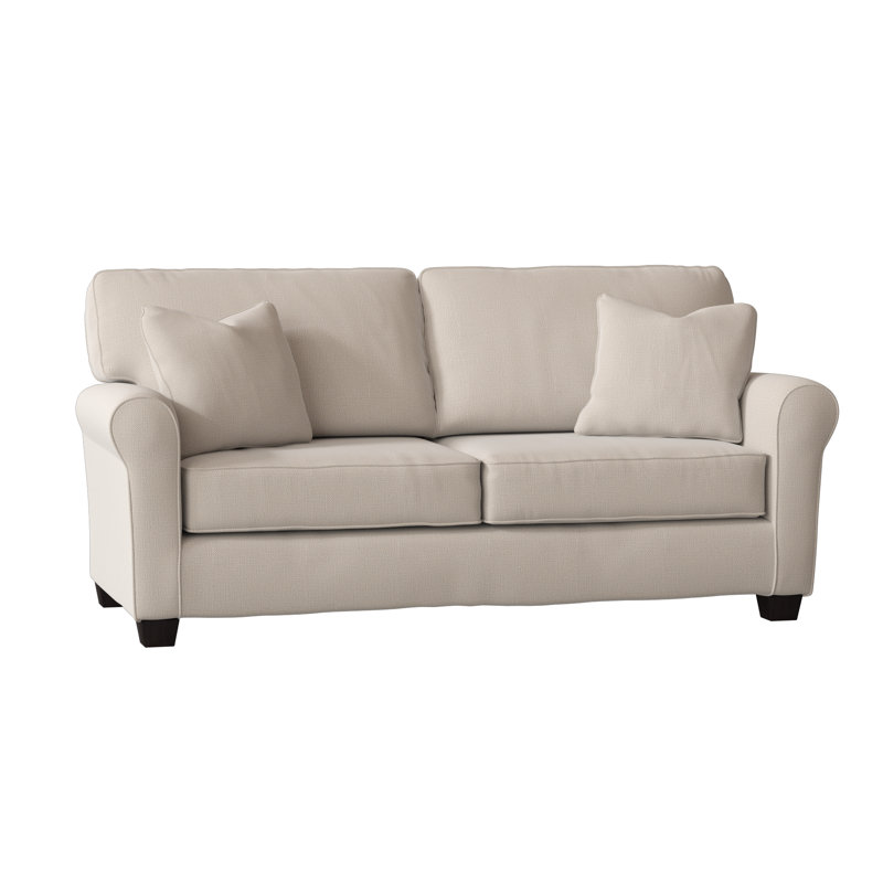 Shannon Upholstered 76'' Sofa, Espresso, Tusk Beige Performance