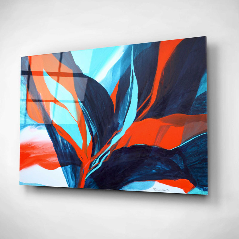 «Birds of Paradise» par Patricia Coulter, art mural en verre acrylique, H 12 po x l 16 po x P 0,13 po