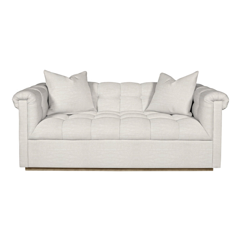 Causeuse rembourrée Thom Filicia Home, Parchemin Nadia, Hampton