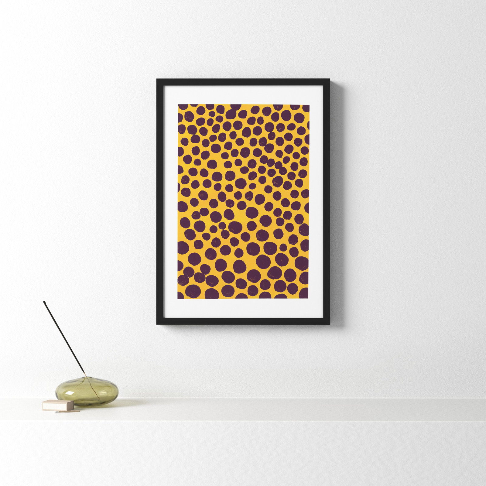 Maroon On Pumpkin by Michela Sorrentino, Black, 20" H x 14" W x 1.25" D