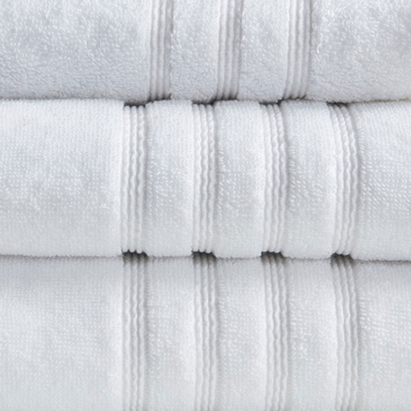 Sustainable Antimicrobial Bath Towel 6 Piece Set, White
