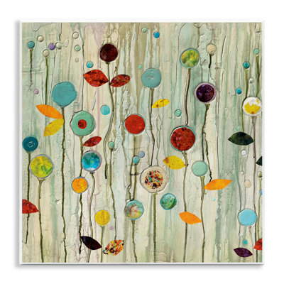 «Abstract Drop Floral Scene Whimsical» par Classic Collection - reproduction d'art