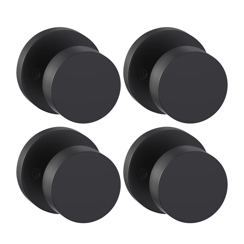 Faux boutons de porte robustes en alliage de zinc (ensemble de 2 / pièces de 4), demi-fausse poignée pour portes de couloir et portes inactives