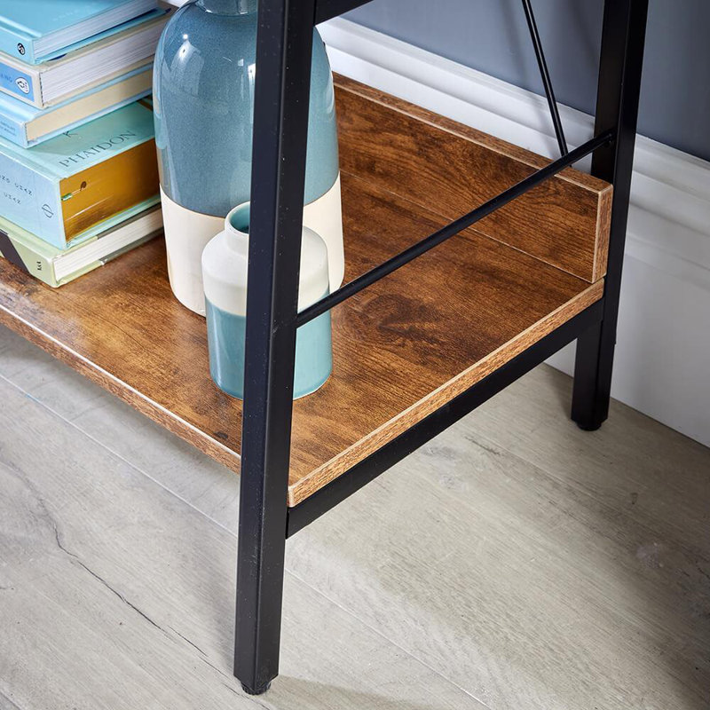 Mathewson 148cm H x 60cm W Iron Ladder Bookcase, Rustic