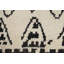 Tapis ivoire / noir en laine noué à la main de conception unique 6 pi 1 po x 12 pi 3 po New Age