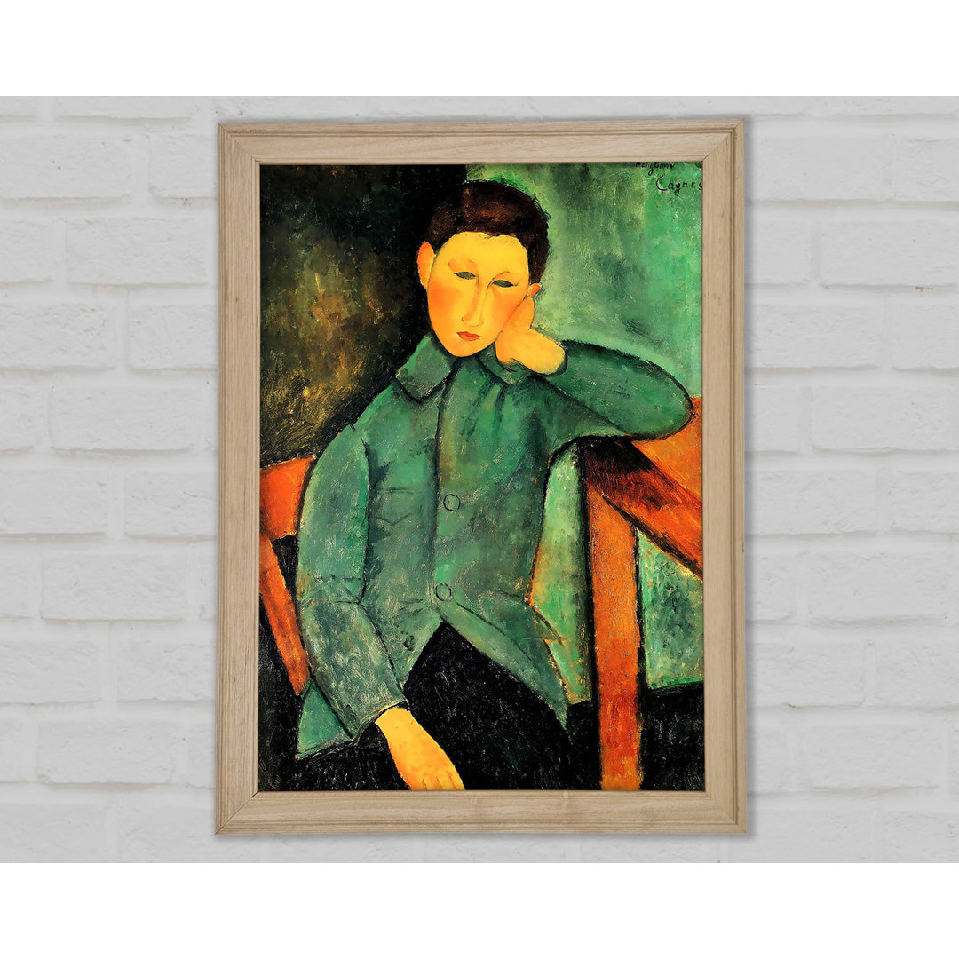 Modigliani Boy In A Blue Jacket - Druck