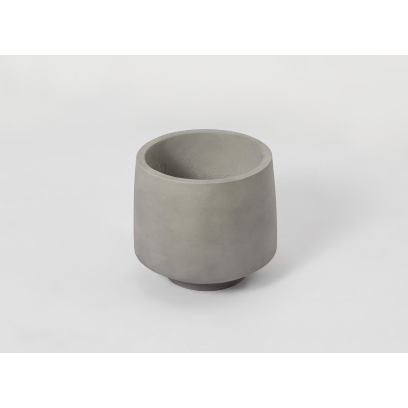 Finnuala Handmade Pot Planter, 14.5" H x 15" W x 15" D, Cement Gray