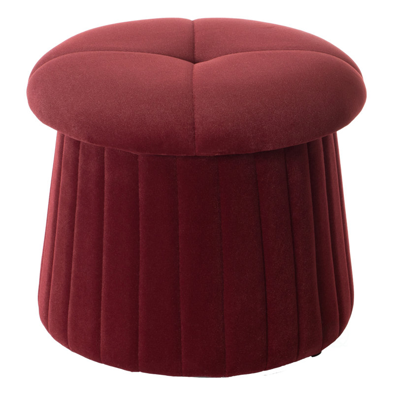 Velvet Ottoman, Red Velvet