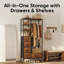 CD007 80cm Rolling Portable Wardrobe-125083444