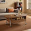 Table basse mobile ovale réglable