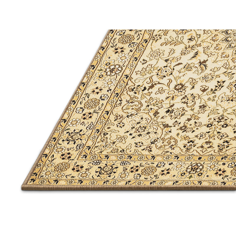 Tapis floral brun tissé à la machine Kaleela, Rectangle 2 pi x 3 pi