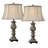 Mulinello 30 in. Aged Silver with Black Table Lamp