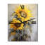 Jaune, gris, doré, horloges murales florales-133411962