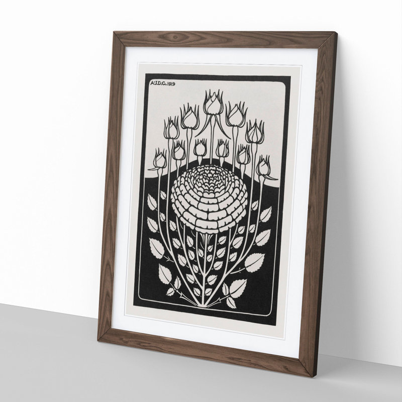 Rose Bush Vol.1 by Julie De Graag - Picture Frame Graphic Art, 48cm H x 36cm W x 2cm D, Walnut Framed