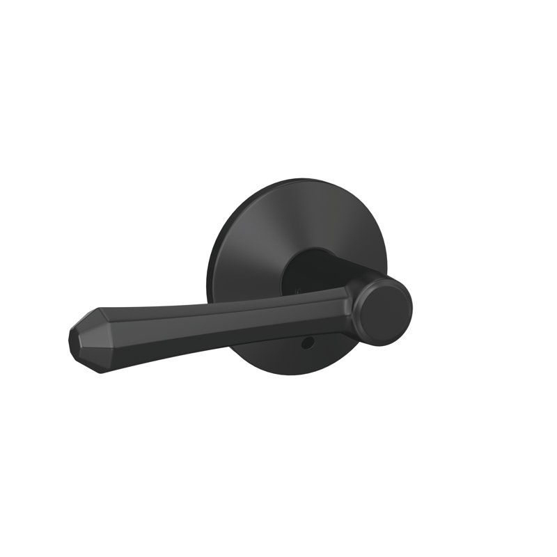 Dempsey Non-Turning Lever with Kinsler Trim, Matte Black