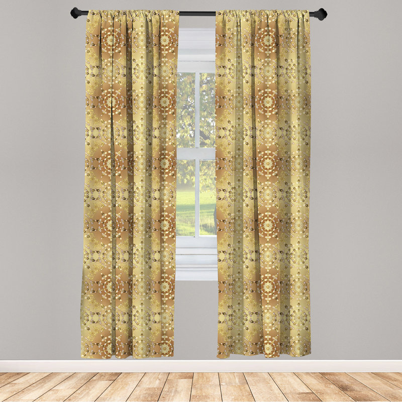 Abstract Semi-Sheer Rod Pocket Sliding Panel, 28" x 95"