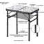 Table d'appoint d'extérieur, 3 tables pliantes réglables d'extérieur portatives, tables d'appoint pliables en aluminium pour l'extérieur, support de plantes, table d'appoint pour piscine, porche, jardin, balcon