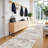 Washable Abstract Area Rug - Rugs for Living Room Large Non Slip Indoor Entryway Rubber Backing Carpet Bedroom Kitchen Distressed Stain Resistant Floor Decor Mat Machine Washable Brown-1125719186