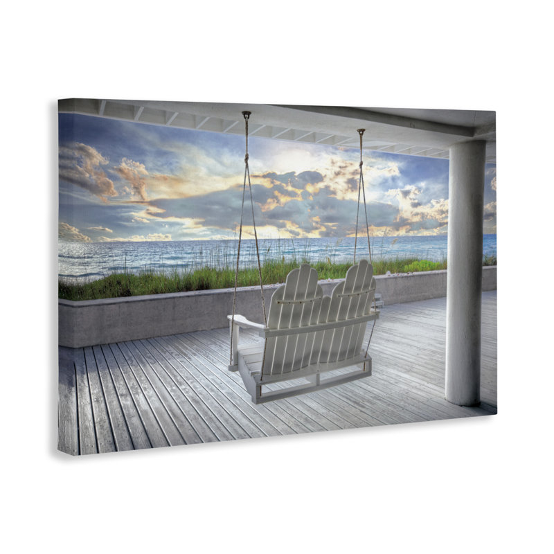 Toile Swing At The Beach, design par Celebrate Life Gallery, H 24 po x l 36 po