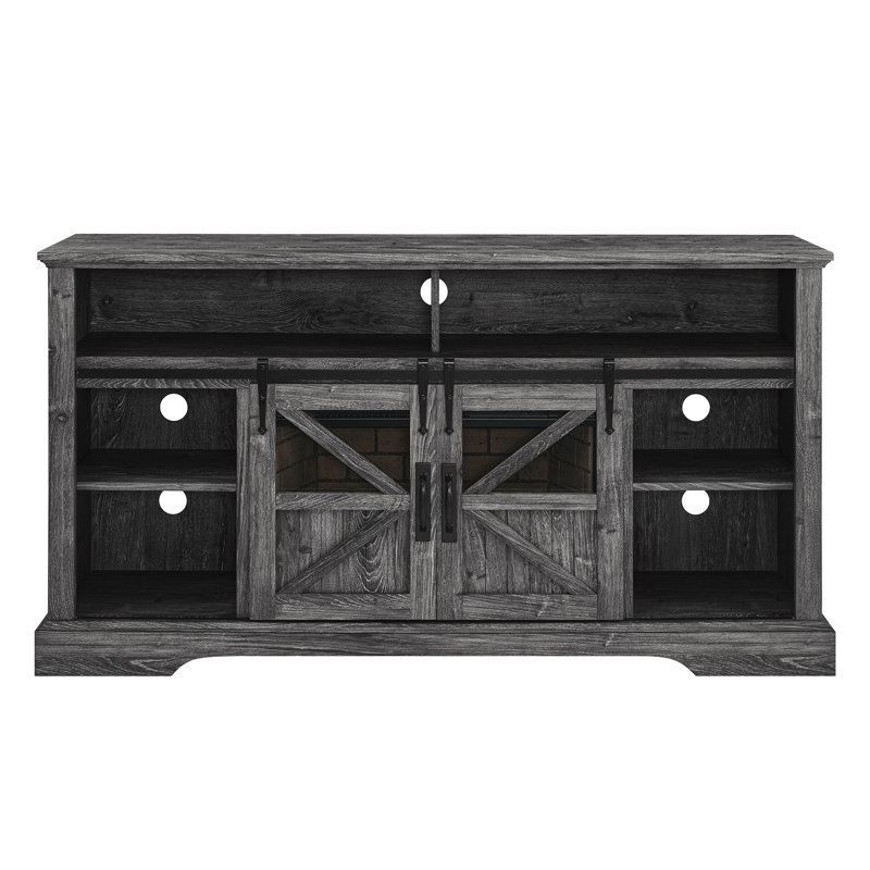 60 Inch Electric Fireplace Entertainment Center With Door Sensor