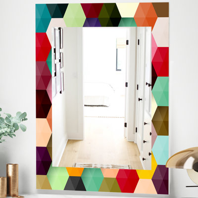 Honeycomb 5 Mid-Century Wall Mirror