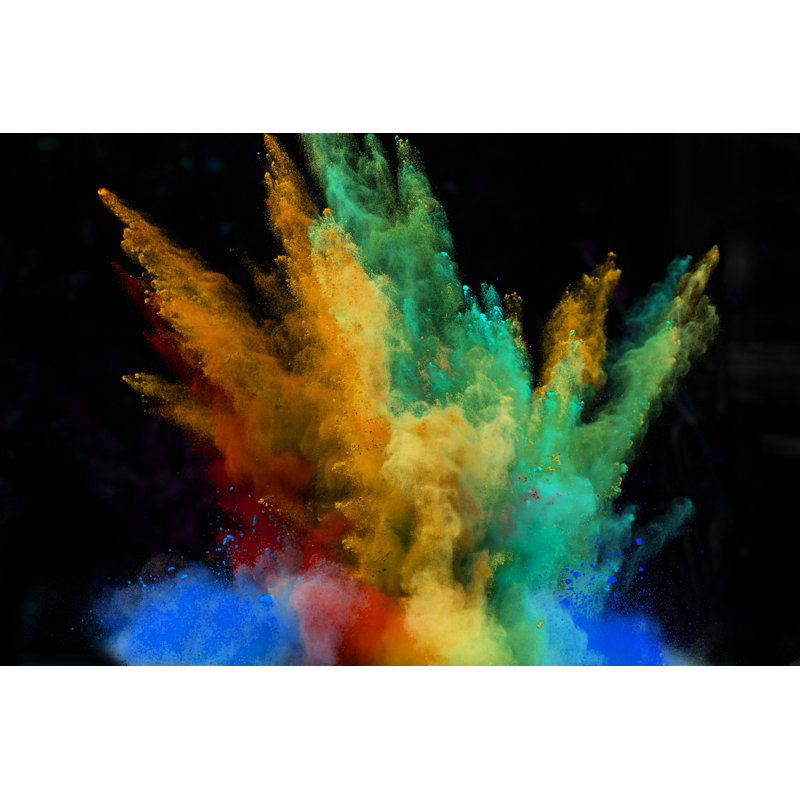 Rainbow Explosion - Wrapped Canvas Print, 30cm H x 46cm W x 3.8cm D