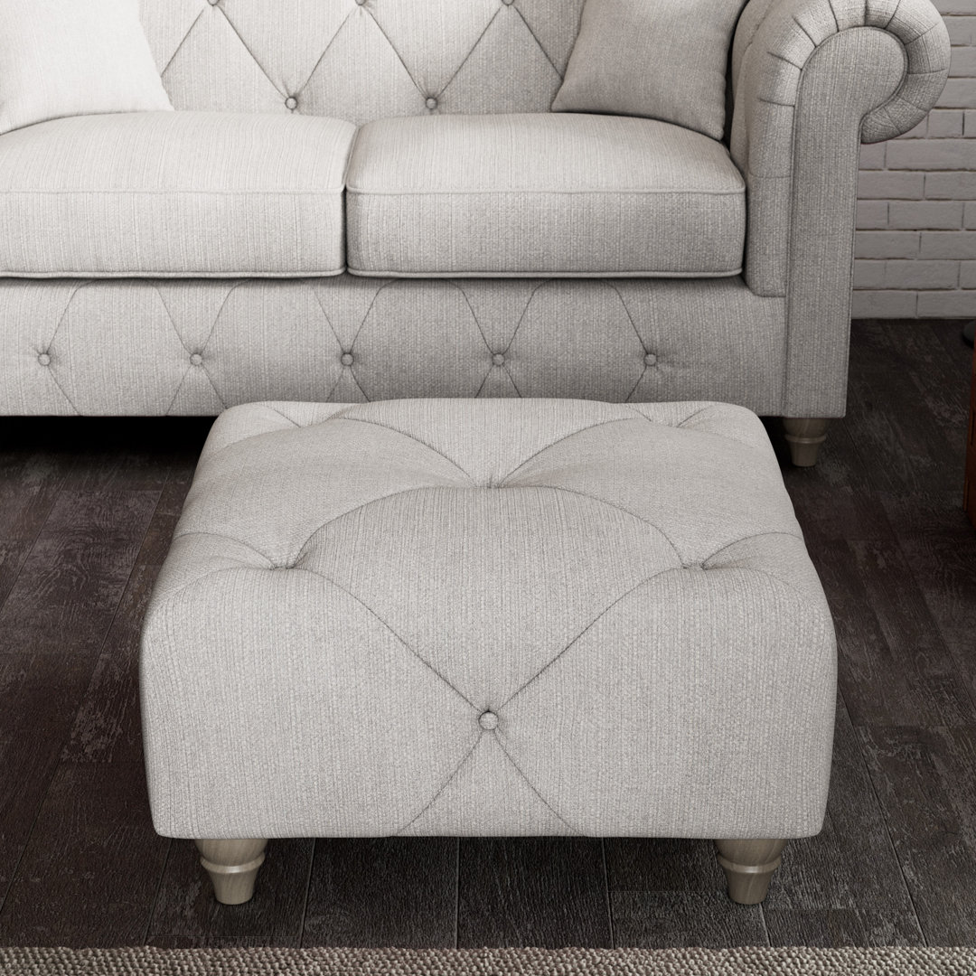 Ellrich 65cm Wide Tufted Rectangle No Pattern Footstool Ottoman