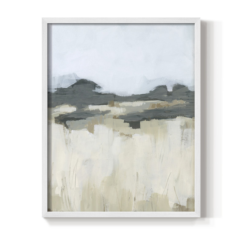 Brushstroke Badlands II, reproduction encadrée - bois massif, Blanc, H 20 po x l 16 po