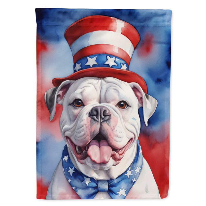 Drapeau patriotique de la maison américaine, Bouledogue blanc américain
