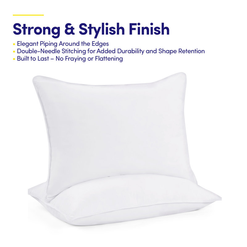 Bed Pillows For Sleeping, Down Alternative Bed Pillows 2 Pack, King