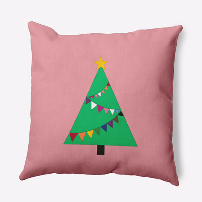 E By Design Polyester Throw Pillow In Pink