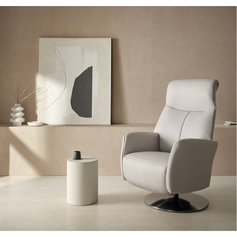Mcclinton 74cm Wide Swivel, Light Grey, Fabric