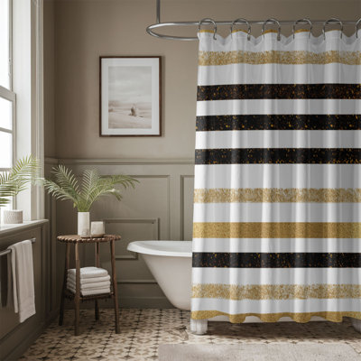 Gold Lines - Premium Shower Curtain