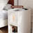 Rustic Narrow Smart Nightstand Cherry Bedside Table With Sensor Light And USB Port-419920565