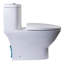 Toilette allongée une pièce à double chasse moderne (siège inclus)