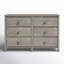 Commode double en bois massif à 6 tiroirs 51 po Altamirano-1093990674