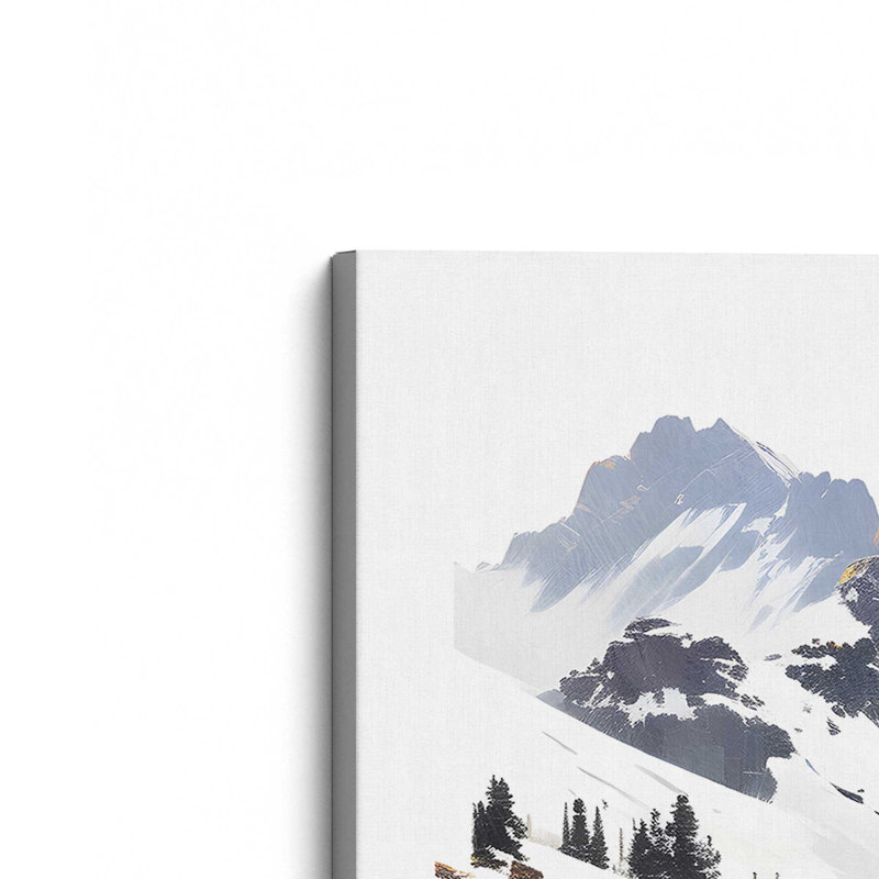 Impression sur toile Snowy Peaks at Sunrise, H 12 po x l 18 po x P 1,25 po, Toile tendue