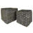 Square Baskets, Rattan, Set/2  Sm: 15X7, Lrg 19X7.5-61477118-61477057
