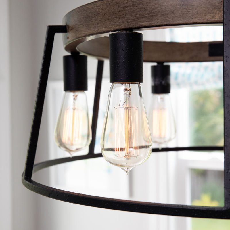 Esmeralda 6 - Light Dimmable Wagon Wheel Chandelier