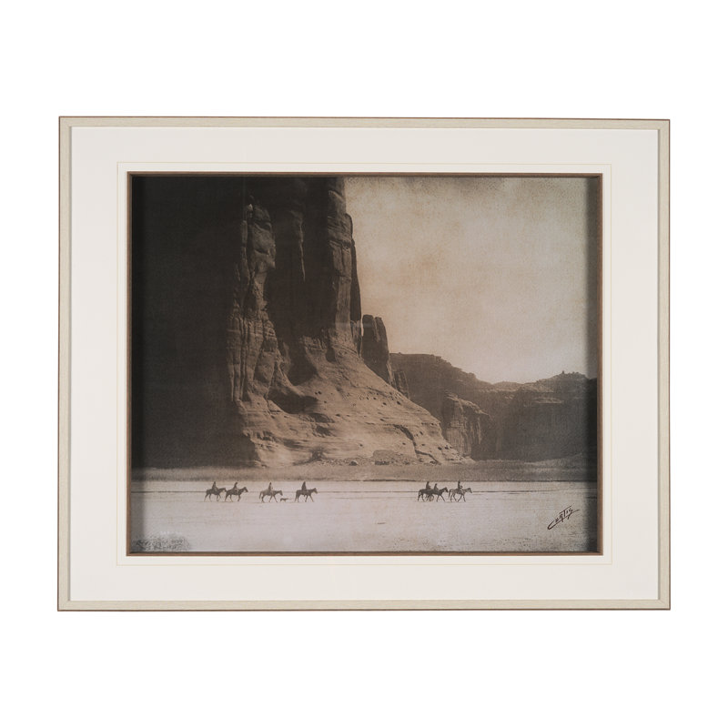 «Canyon de Chelly» par Edward Sheriff Curtis, reproduction d'art encadrée à la main avec passe-partout