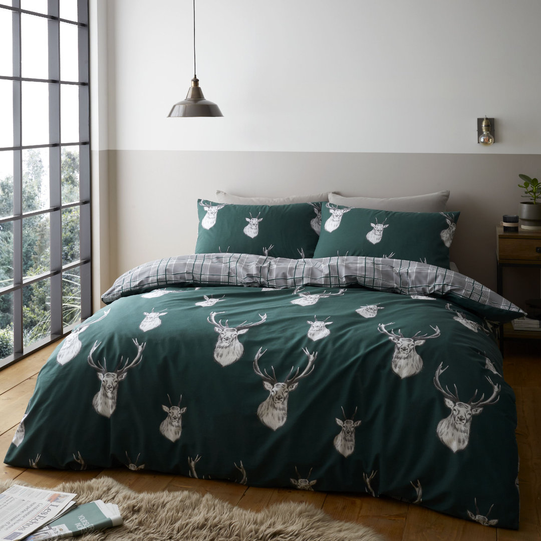 Stag Check Reversible Duvet Cover Set