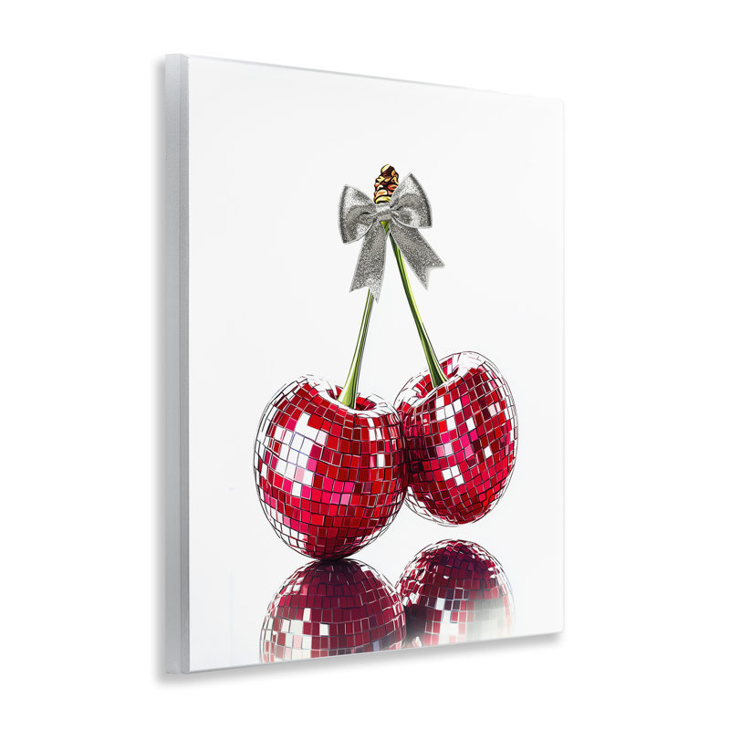 Plaque murale cerise boules de cerise, design par Christine Simpson Art