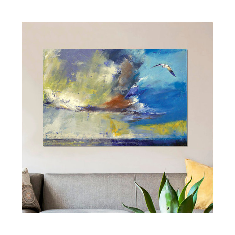 « loneliness », reproduction d’art sur toile, H 18 po x l 26 po x P 1,5 po, Toile encadrée noire, Pas de tapis