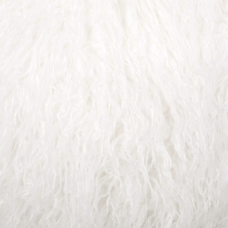 Faux Fur, White Faux Fur, 25" H x 34" W x 34" D