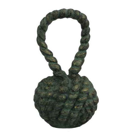 Cast Iron Weighted Floor Stop, Antique Bronze